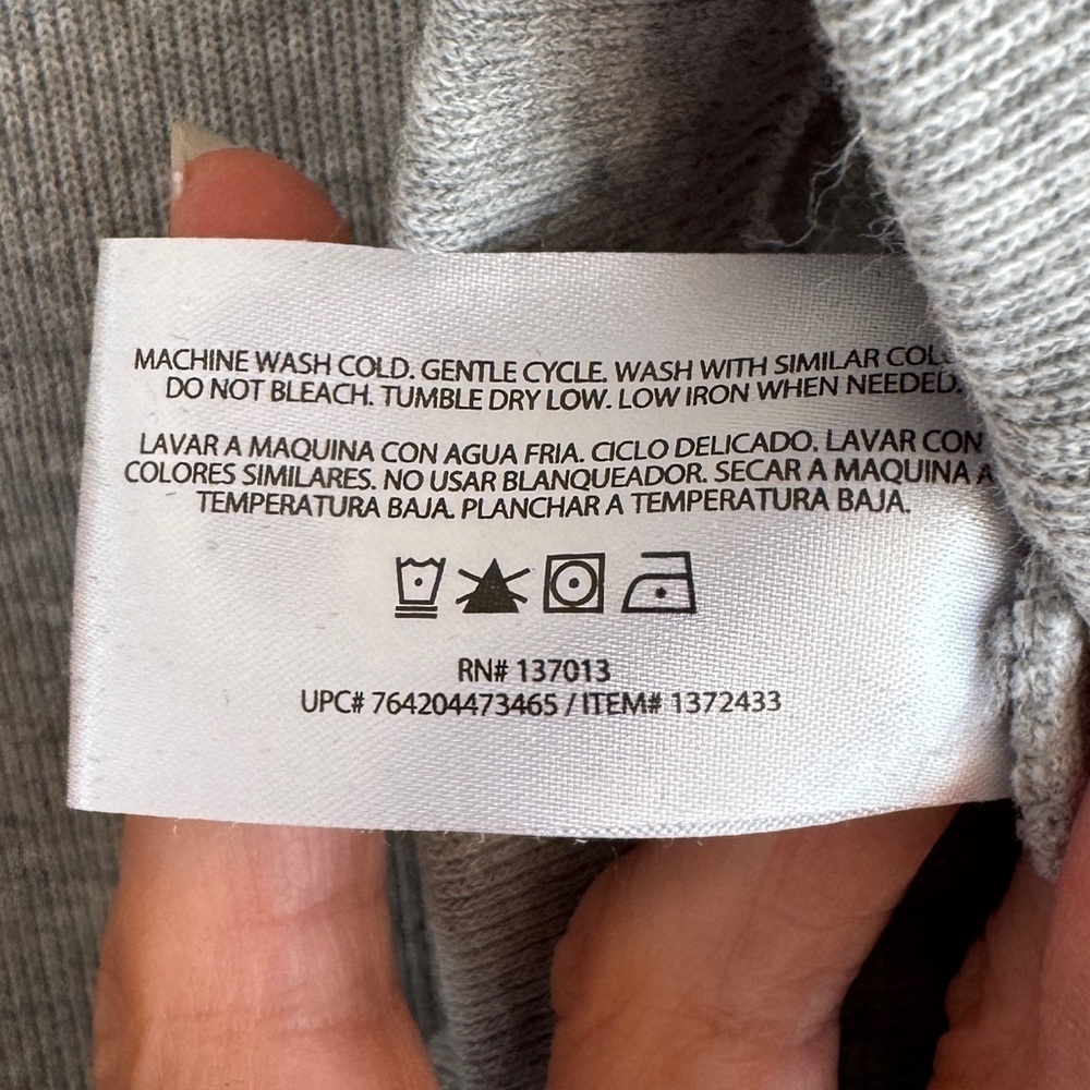 Orvis Gray Heather Knit Pullover 1/4 Zip Top Size Small - Picture 5 of 5